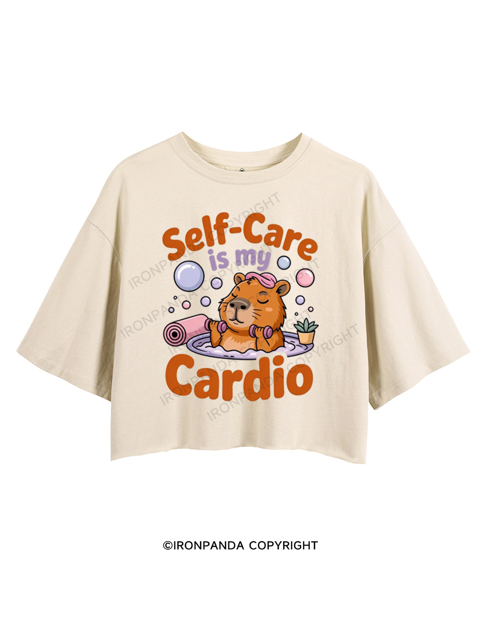 SELF-CARE IS MY CARDIO CROP TOPS