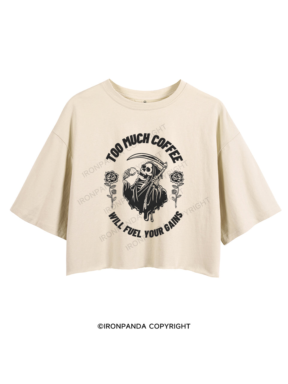 TOO MUCH COFFEE WILL FUEL YOUR GAINS CROP TOPS