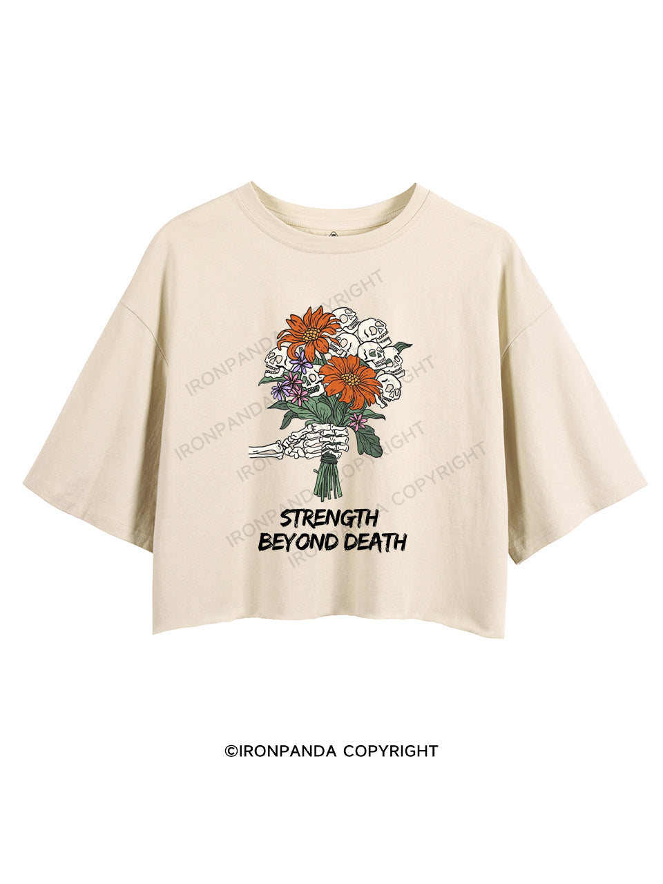 STRENGTH BEYOND DEATH CROP TOPS