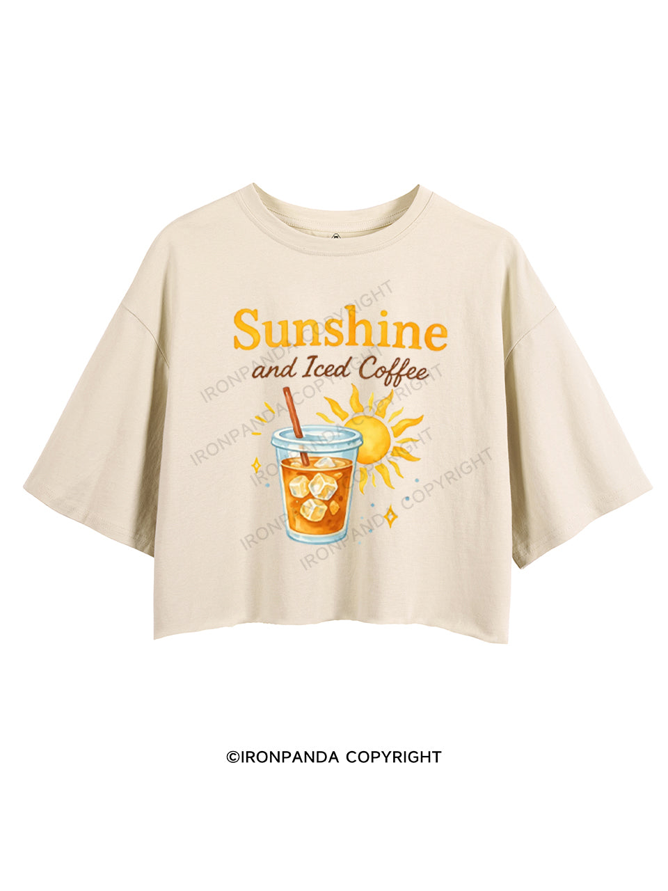 SUNSHINE AND ICED COFFEE CROP TOPS