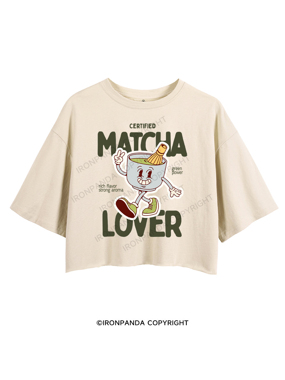CERTIFIED MATCHA LOVER CROP TOPS