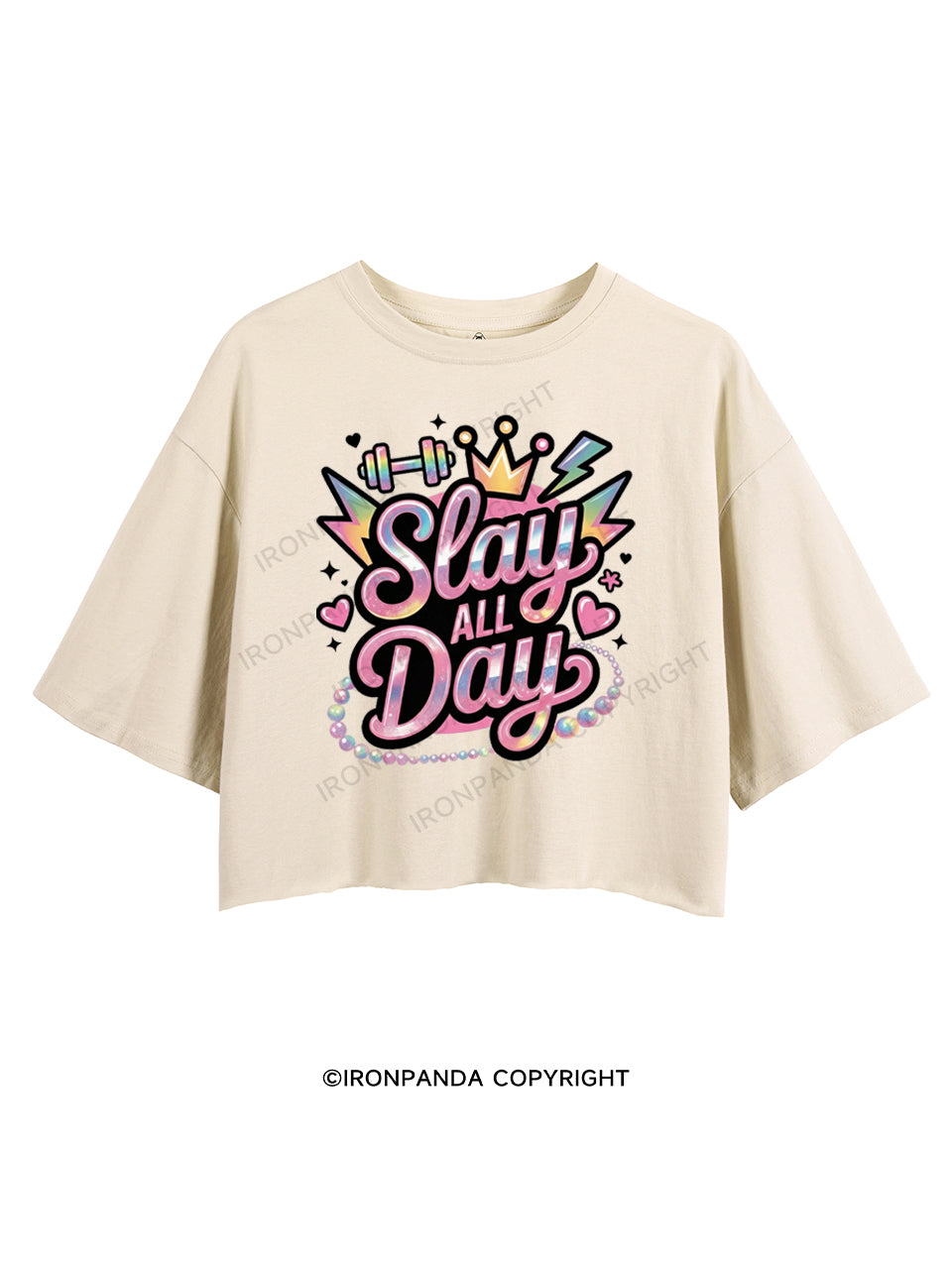SLAY ALL DAY CROP TOPS