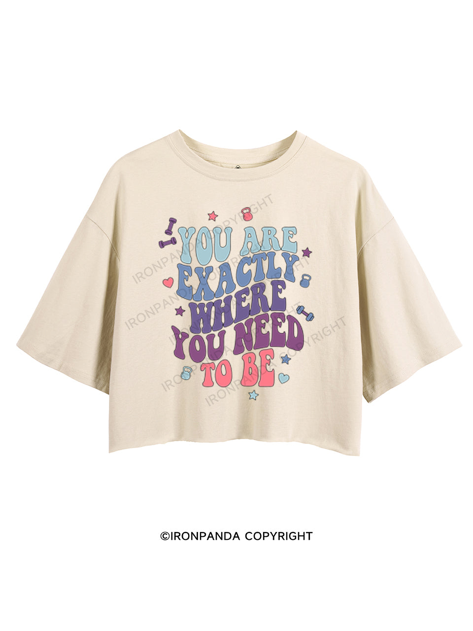 YOU ARE EXACTLY WHERE YOU NEED TO BE CROP TOPS