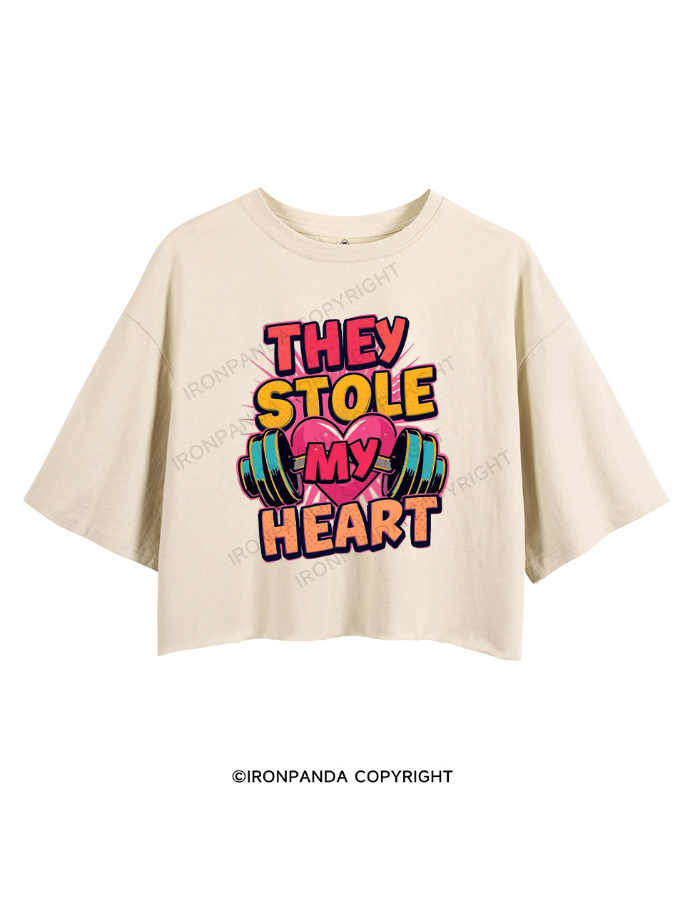 THEY STOLE MY HEART CROP TOPS
