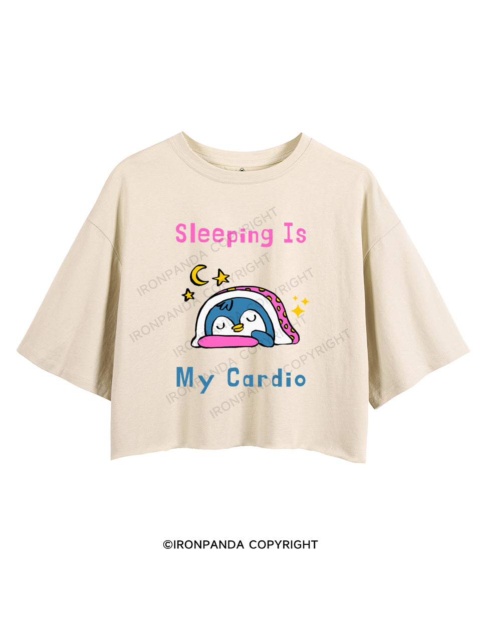 SLEEPING IS MY CARDIO CROP TOPS