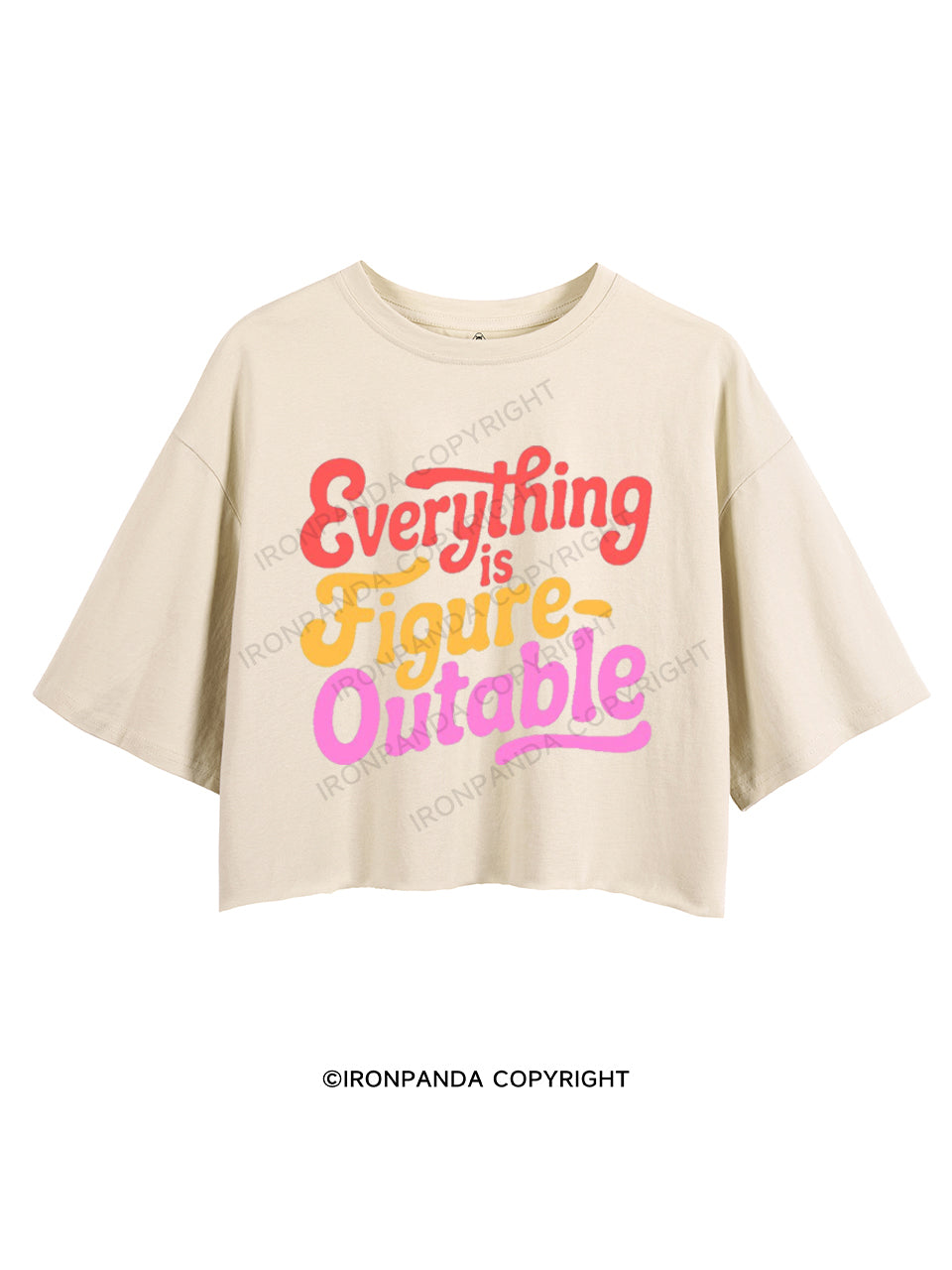 EVERYTHING IS FIGUREOUTABLE CROP TOPS