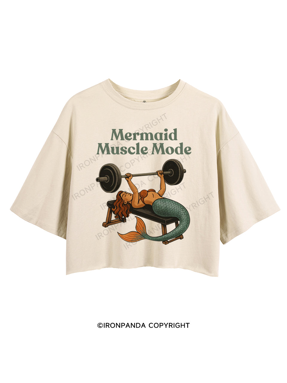 MERMAID MUSCLE MODE CROP TOPS