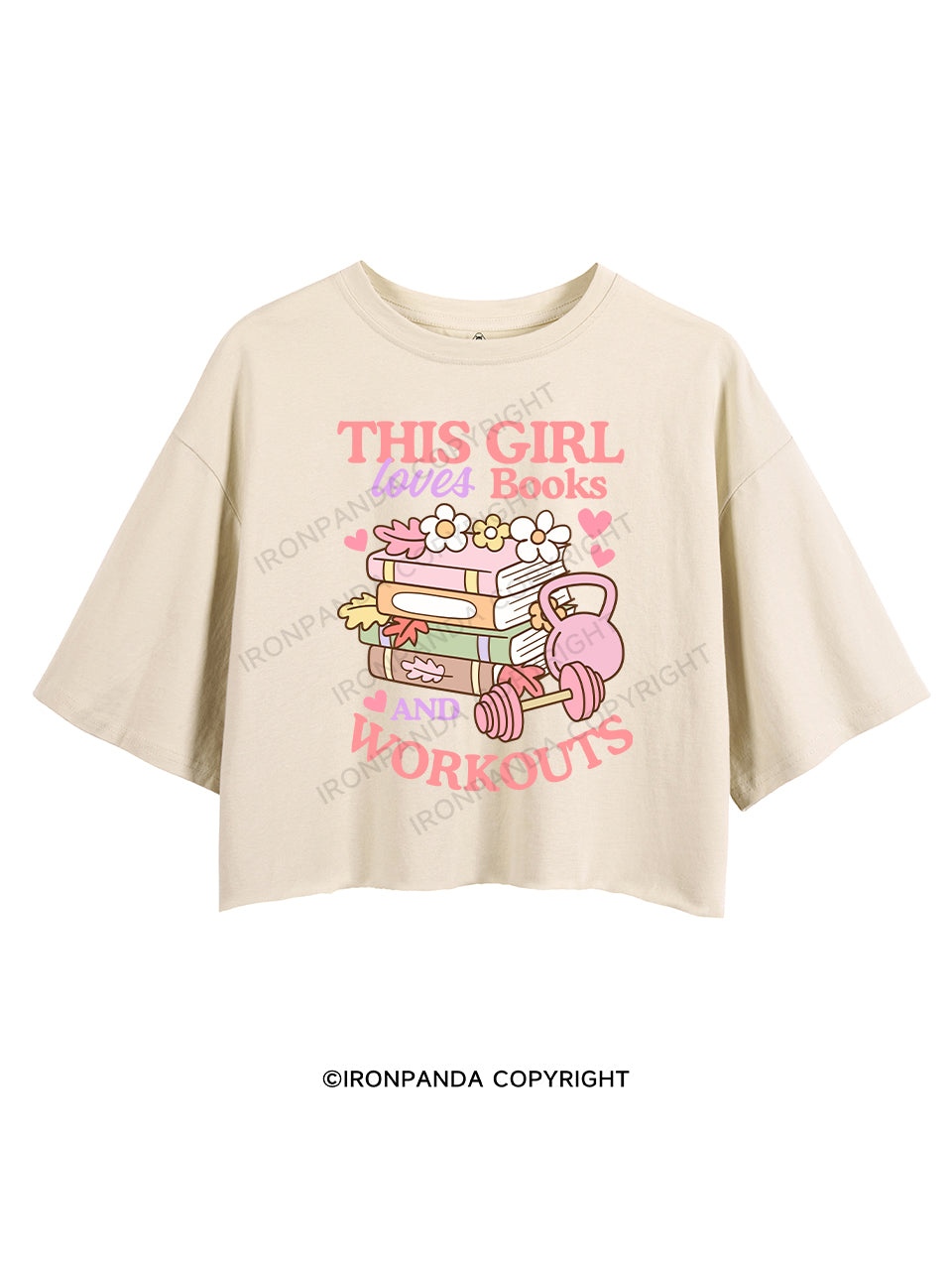 THIS GIRL LOVES BOOKS AND WORKOUTS CROP TOPS