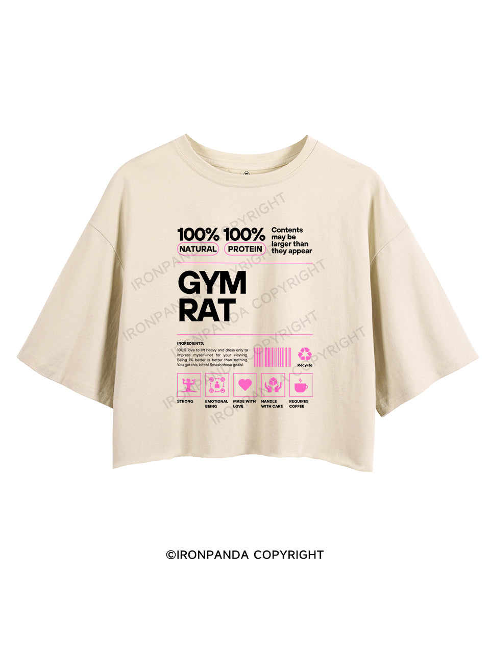 GYM RAT CROP TOPS