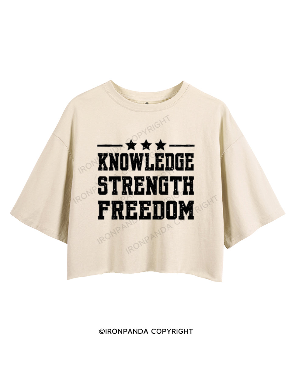 KNOWLEDGE STRENGTH FREEDOM CROP TOPS