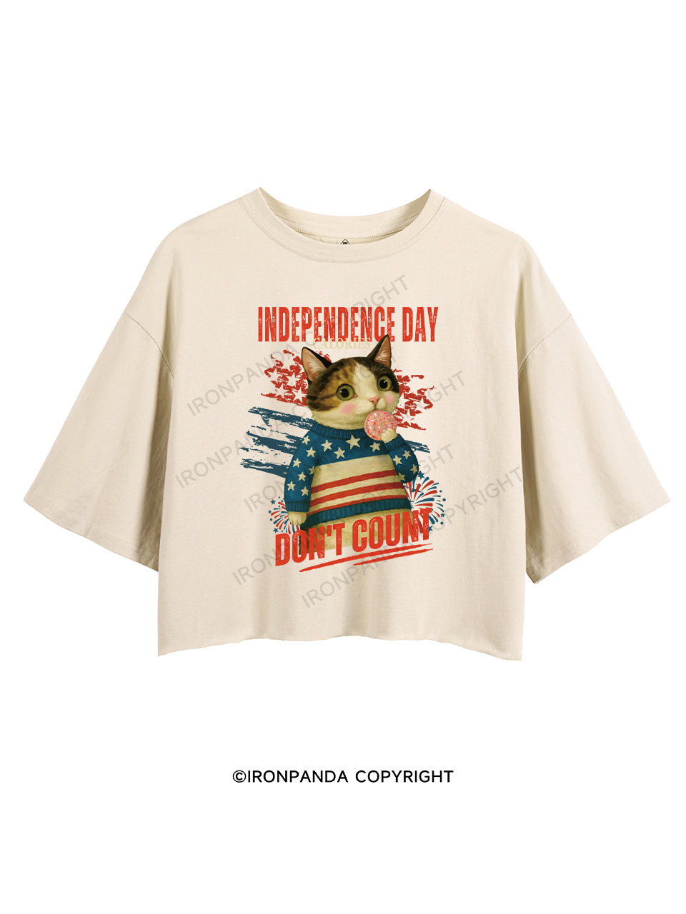 INDEPENDENCE DAY CALORIES DON'T COUNT CROP TOPS