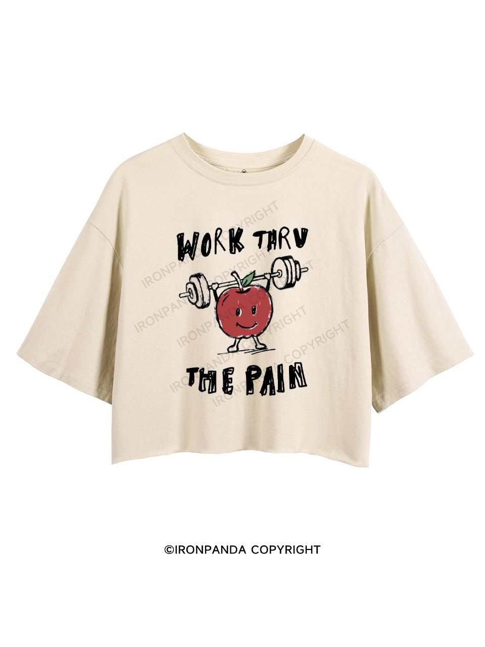 WORK THRU THE PAIN CROP TOPS