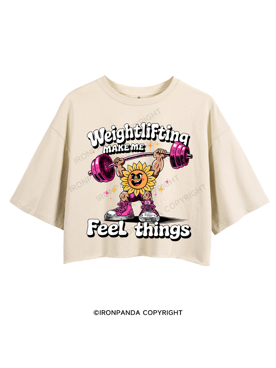 WEIGHTLIFTING MAKE ME FEEL THINGS CROP TOPS