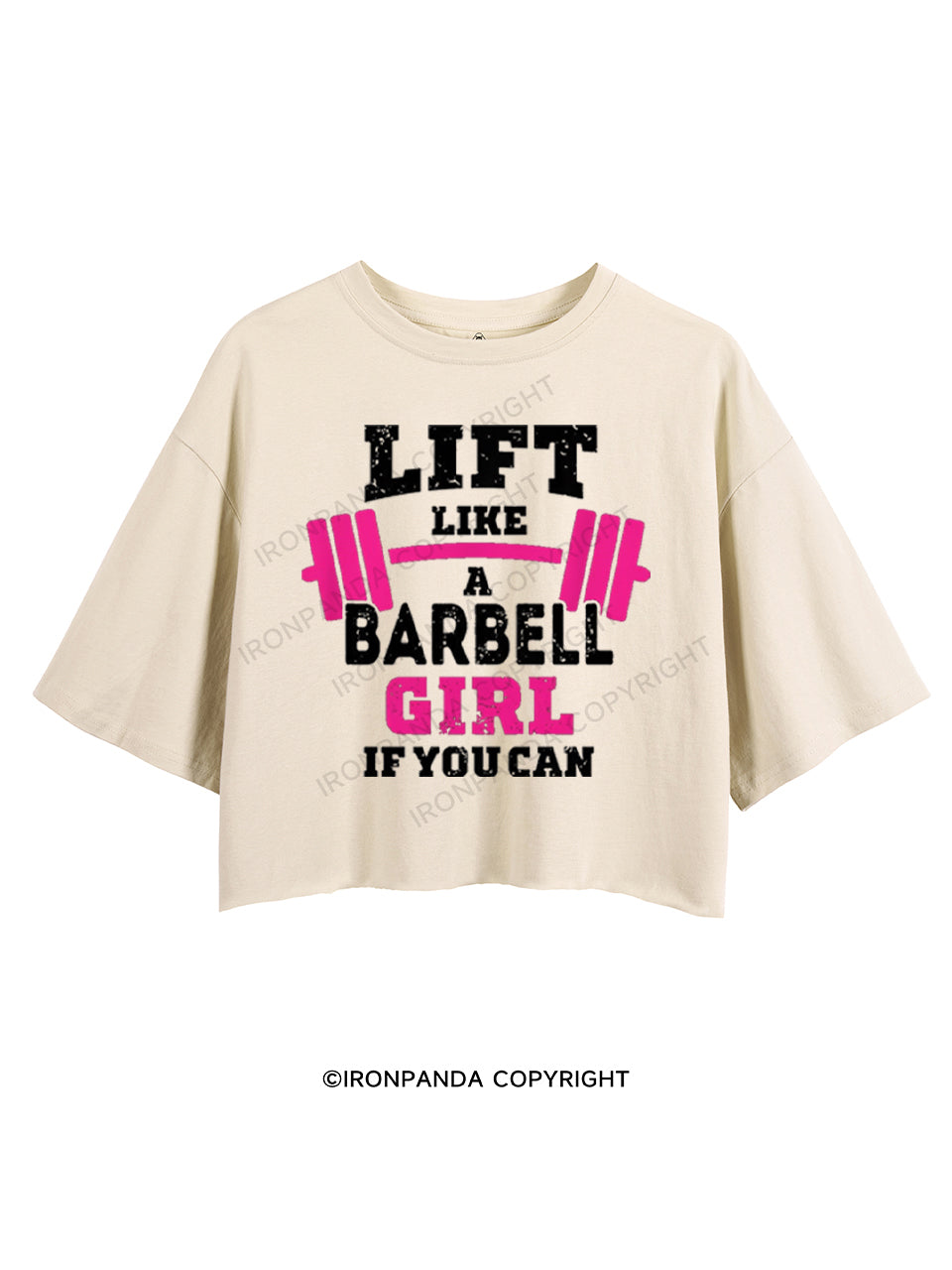 LIFT LIKE A BARBELL GIRL IF YOU CAN CROP TOPS