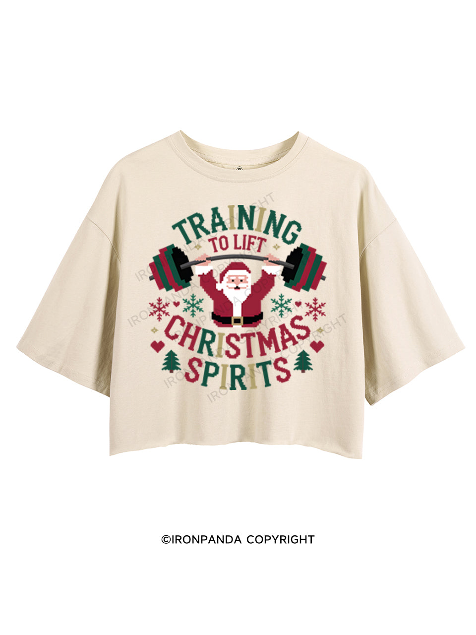 training to lift christmas spirits CROP TOPS