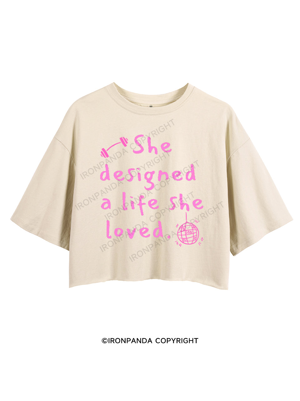 SHE DESIGNED A LIFE SHE LOVED CROP TOPS