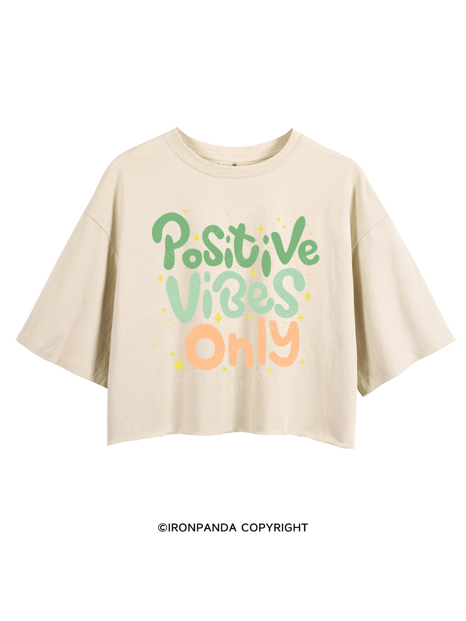 POSITIVE VIBES ONLY CROP TOPS