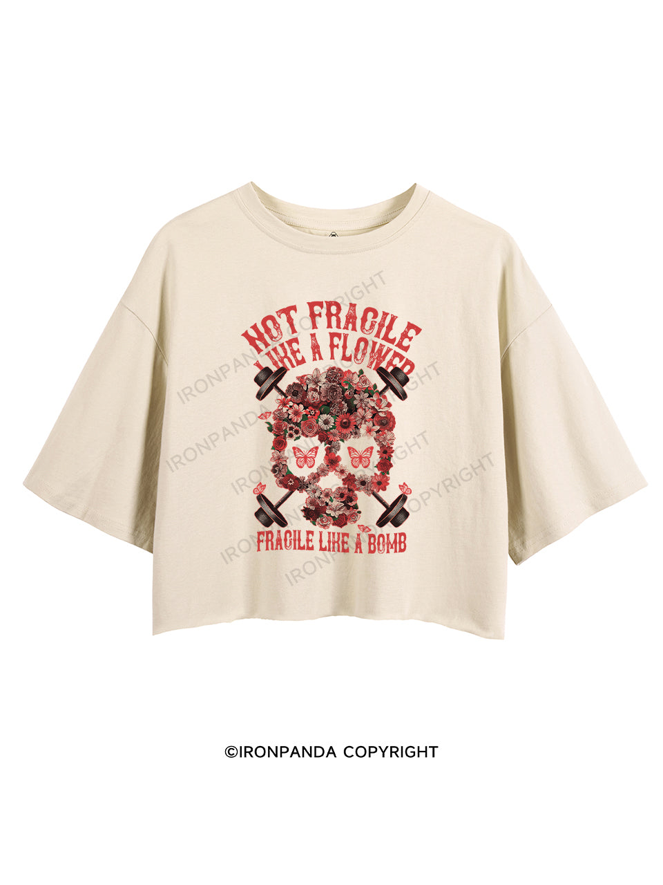 NOT FRAGILE LIKE A FLOWER FRAGILE LIKE A BOMB CROP TOPS