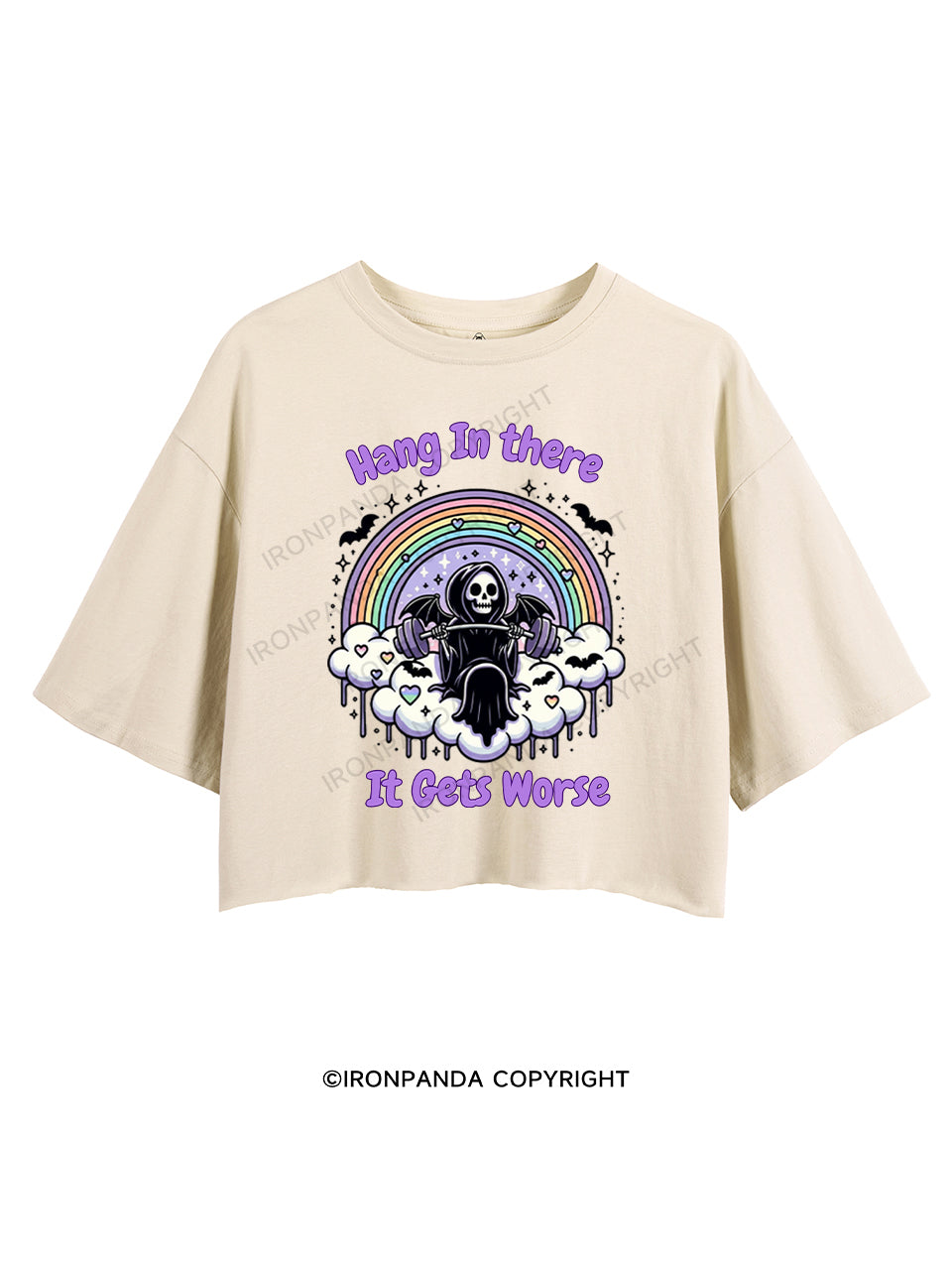 HANG IN THERE IT GETS WORSE CROP TOPS