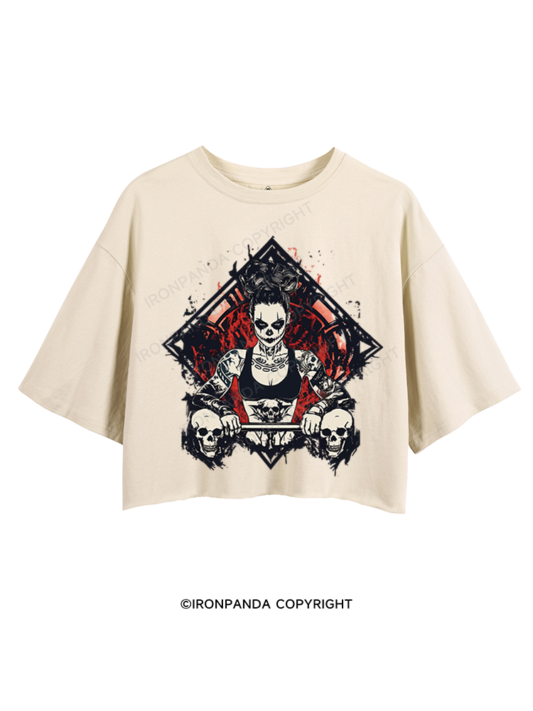 HEAVY LIFTS, DARK VIBES CROP TOPS