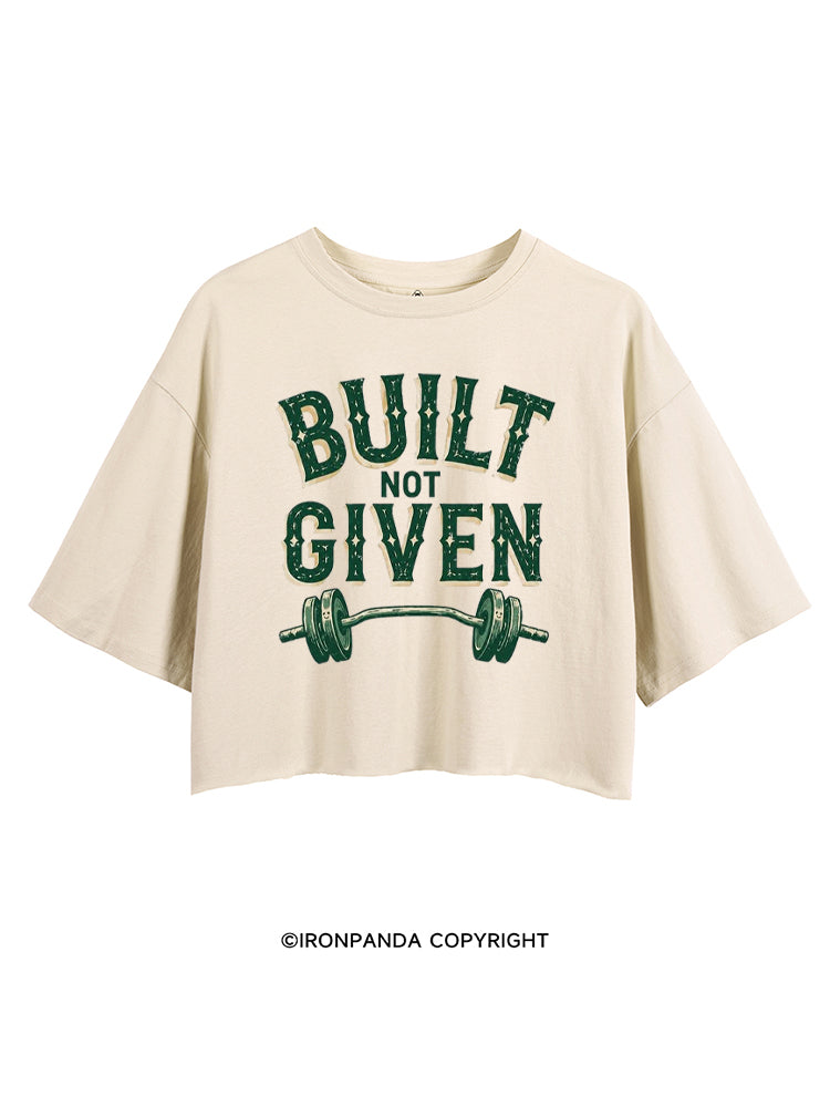 BUILT NOT GIVEN WORKOUT CROP TOPS
