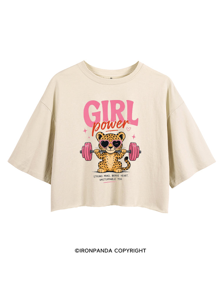 GIRL POWER STRONG MIND BRAVE HEART UNSTOPPED YOU CROP TOPS