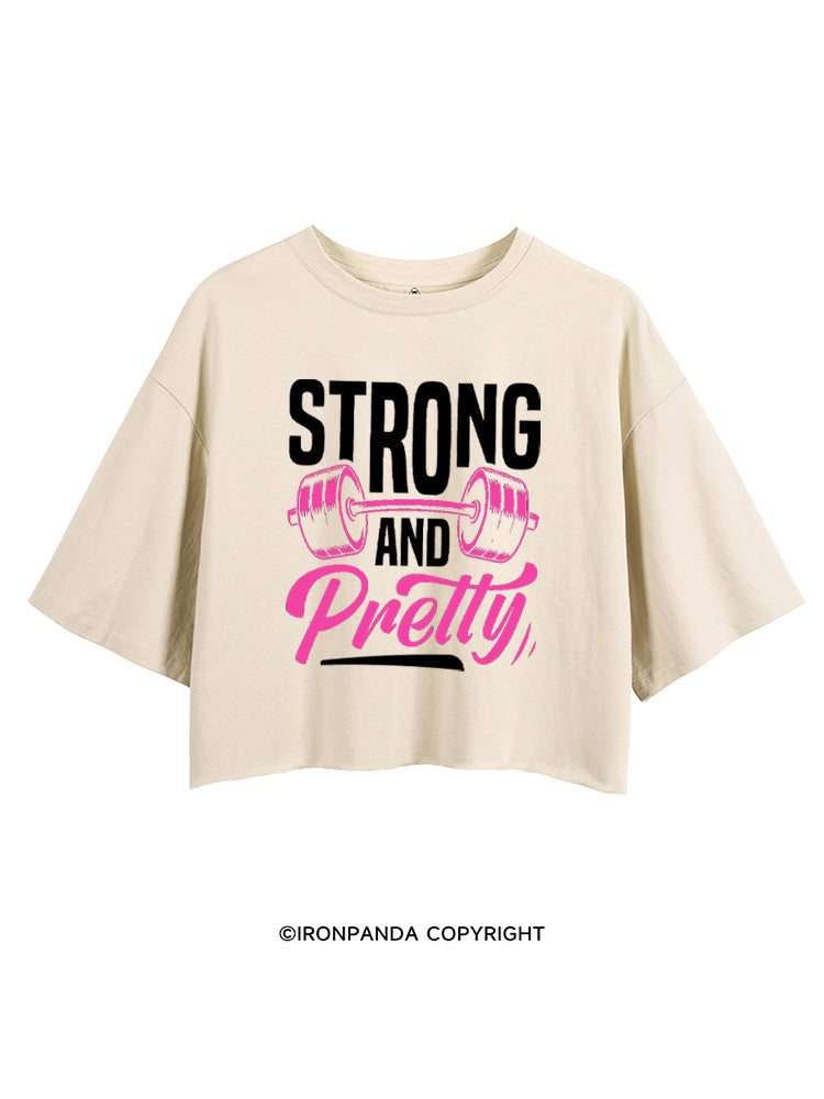 STRONG AND PRETTY GYM CROP TOPS