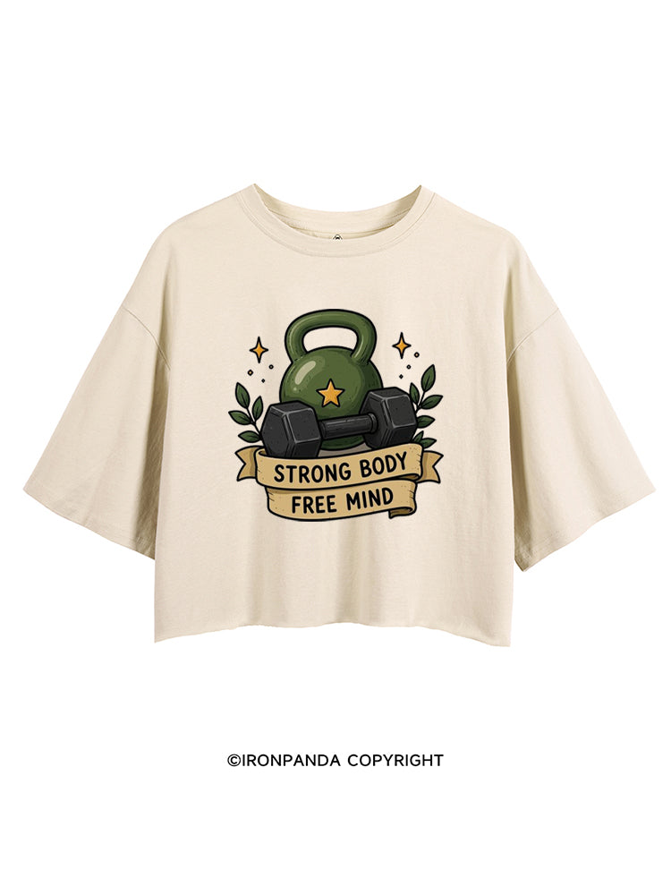 STRONG BODY FREE MIND KETTLEBELL CROP TOPS