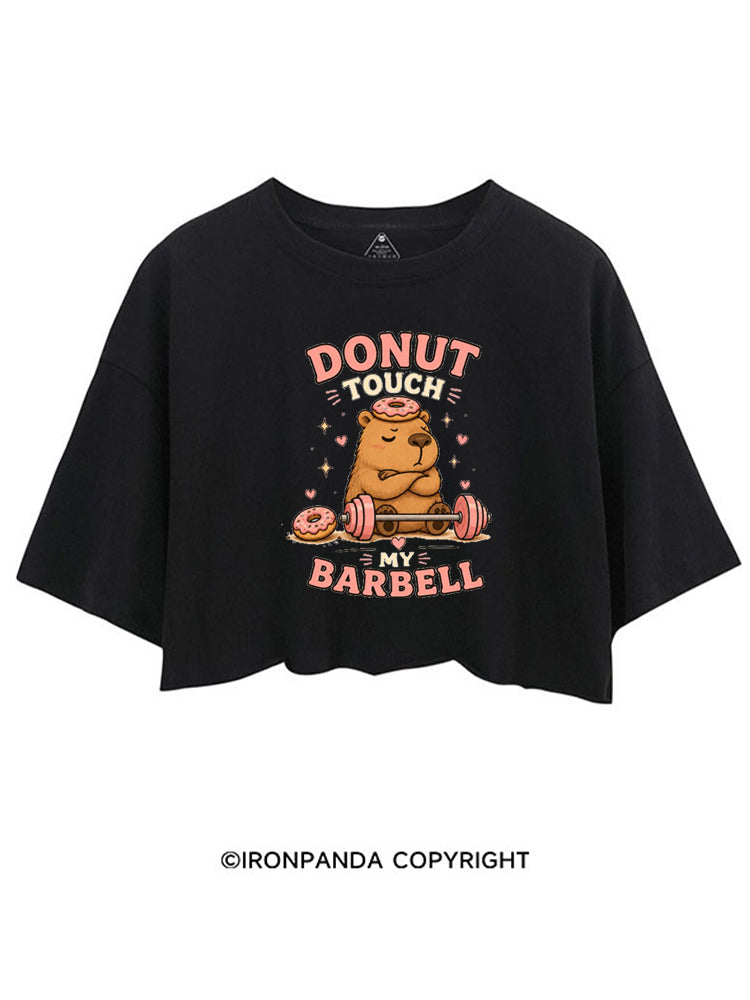 DONUT TOUCH MY BARBELL CAPYBARA CROP TOPS