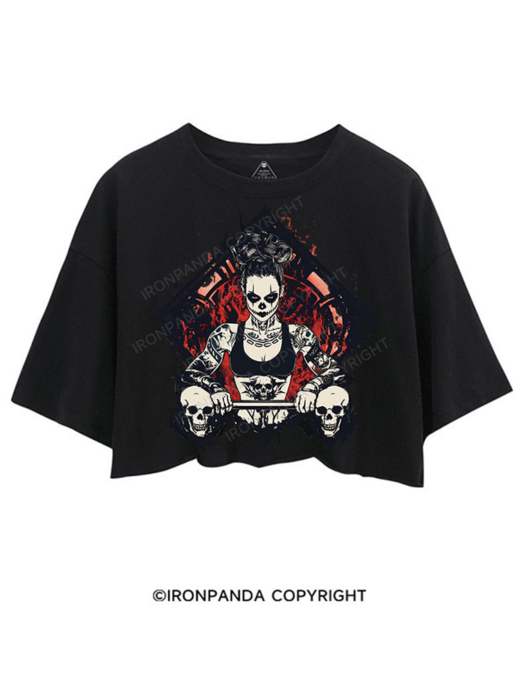 HEAVY LIFTS, DARK VIBES CROP TOPS
