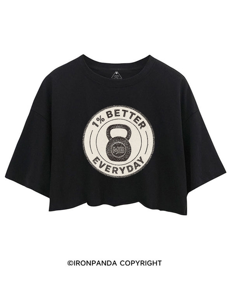 1% BETTER EVERYDAY WORKOUT CROP TOPS