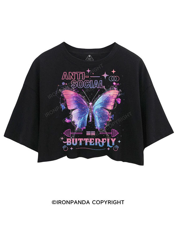 ANTI-SOCIAL BUTTERFLY CROP TOPS