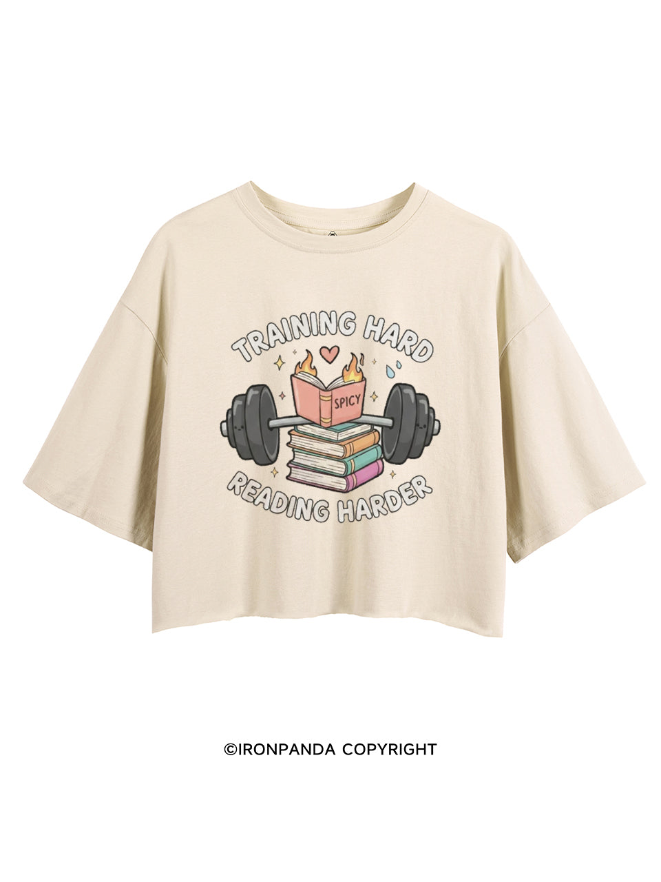 TRAINING HARD READING HARDER CROP TOPS