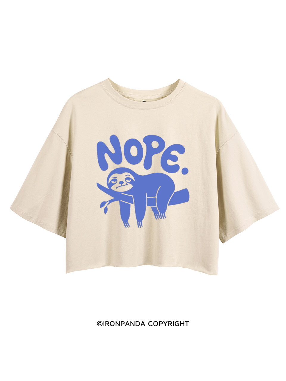 NO TODAY SLOTH CROP TOPS