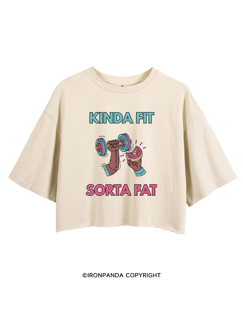 KINDA FIT SORTA FAT DONUT LOVER CROP TOPS
