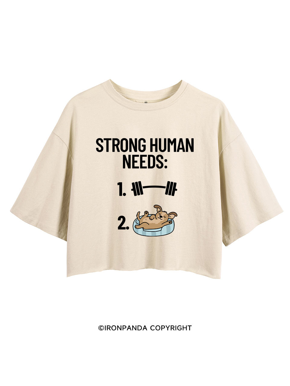 STRONG HUMAN NEEDS GYM & DOG CROP TOPS
