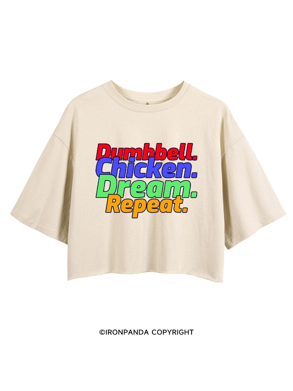 DUMBBELL CHICKEN DREAM REPEAT CROP TOPS