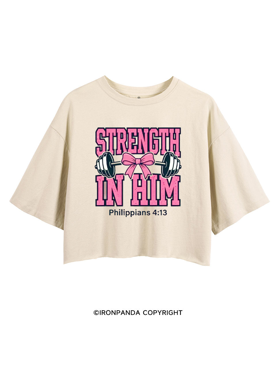 STRENGTH IN HIM CROP TOPS