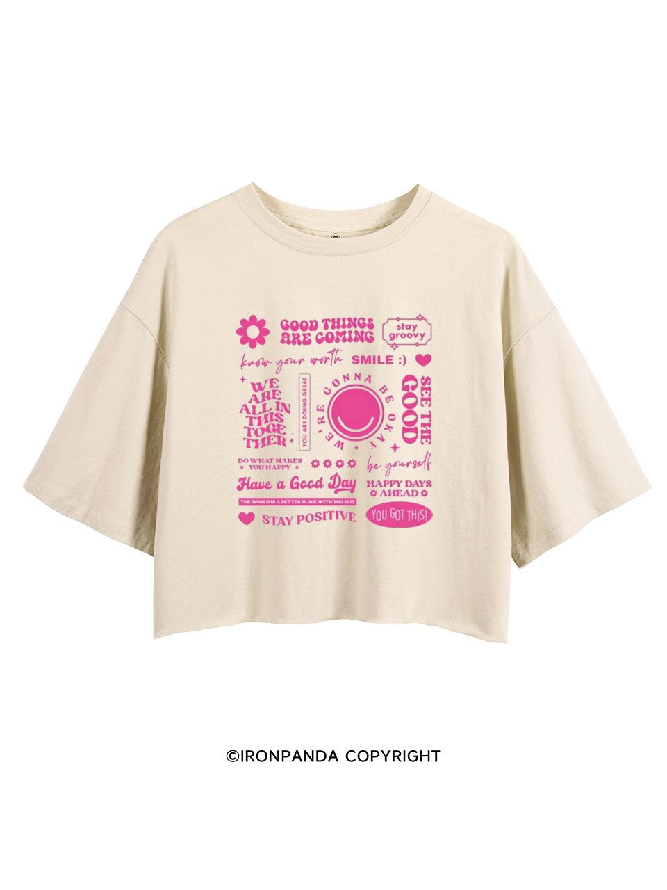 GOOD THINGS ARE COMING GROOVY CROP TOPS