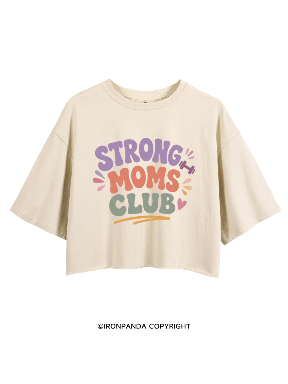 STRONG MOMS CLUB GYM MOMS CROP TOPS