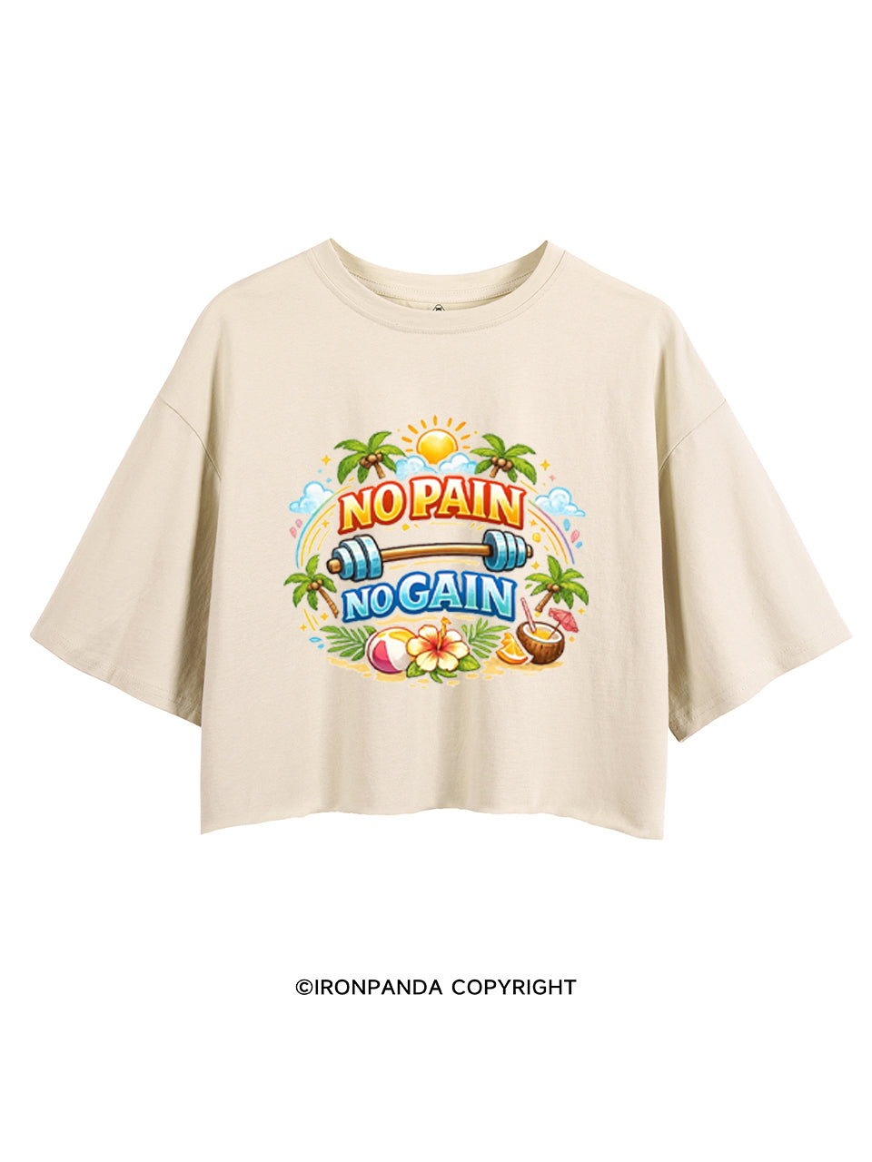 NO PAIN NO GAIN SUMMER CROP TOPS