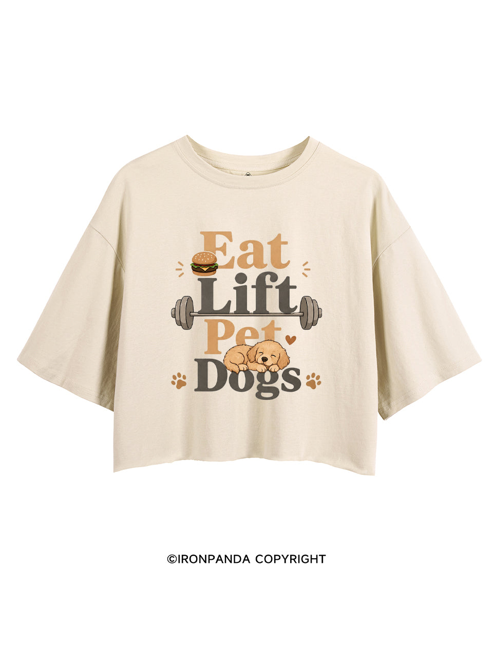 EAT LIFT PET DOGS WORKOUT CROP TOPS