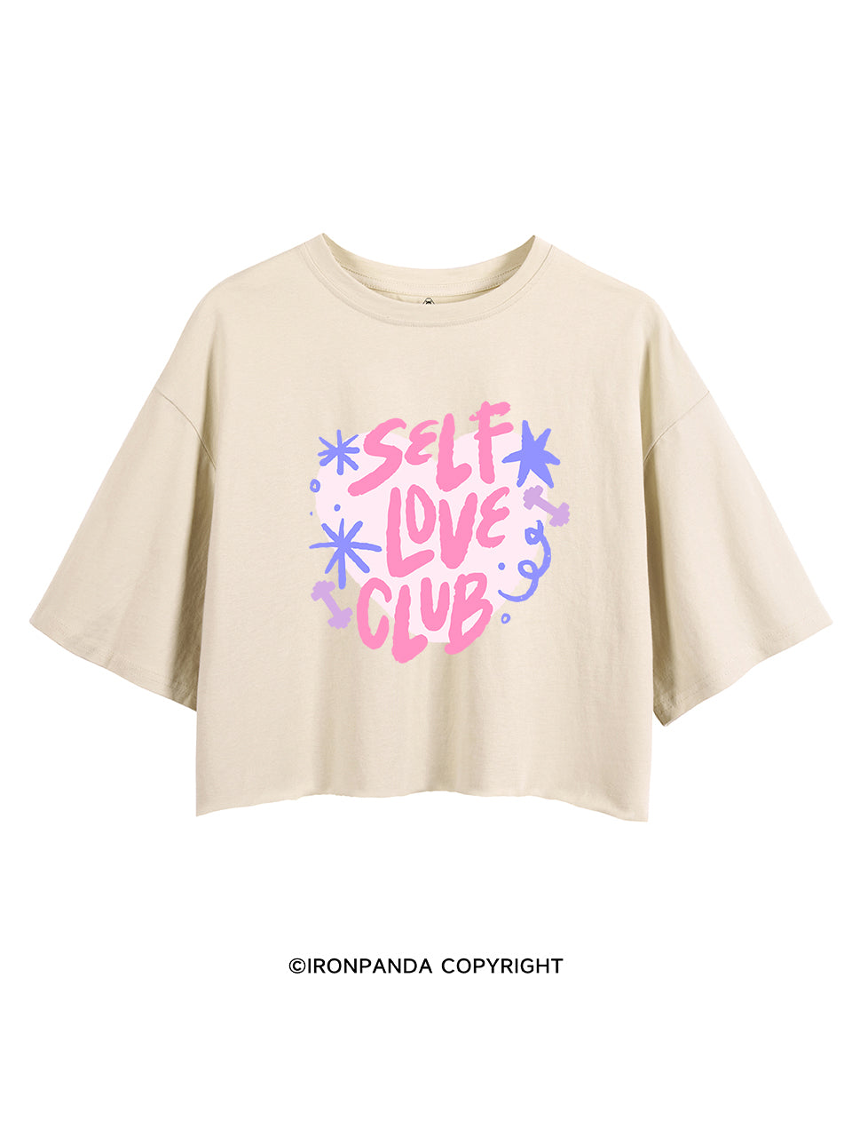 SELF LOVE GYM CLUB CROP TOPS