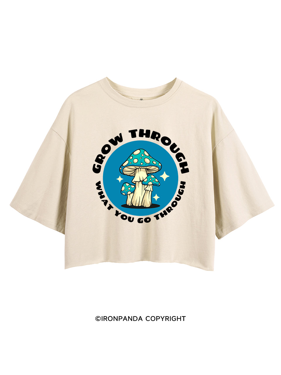 GROW THROUGH WHAT YOU GO THROUGH FUNNY GYM CROP TOPS