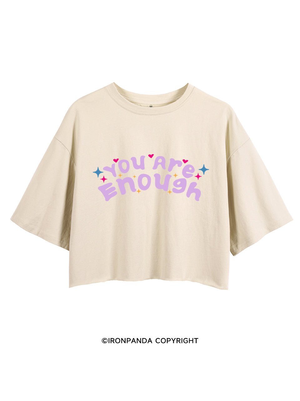 YOU ARE ENOUGH GYM CROP TOPS
