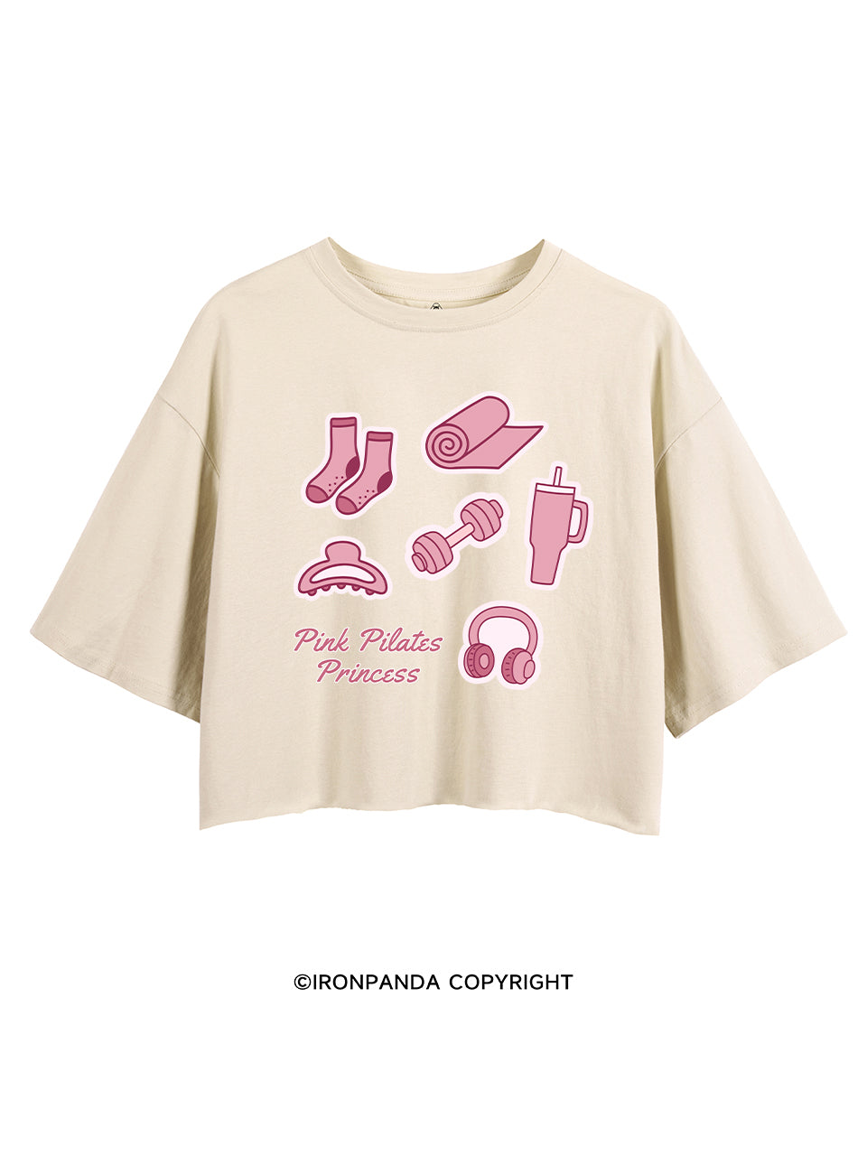 PINK PILATES PRINCESS CROP TOPS
