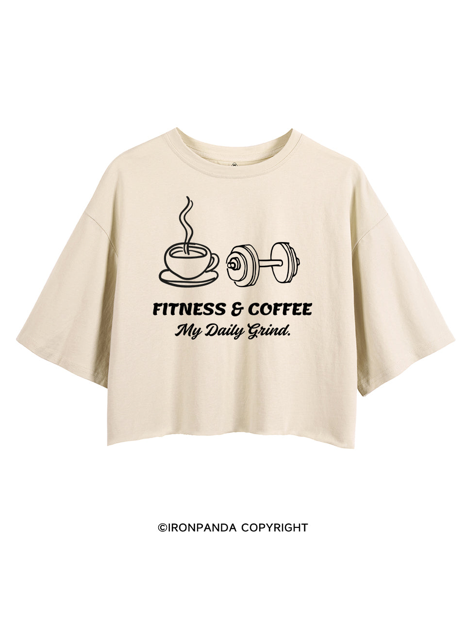 FITNESS & COFFEE MY DAILY GRIND CROP TOPS