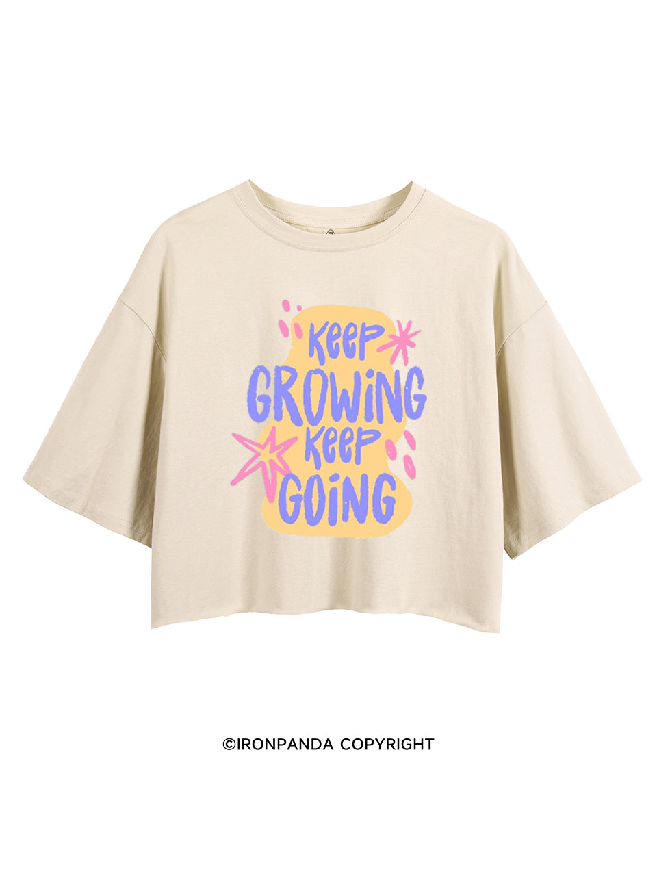 KEEP GROWING KEEP GOING CROP TOPS