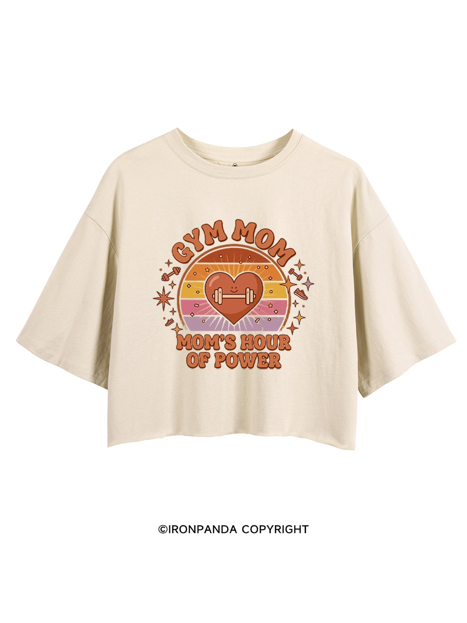 GYM MOM MOM'S HOUR OF POWER CROP TOPS