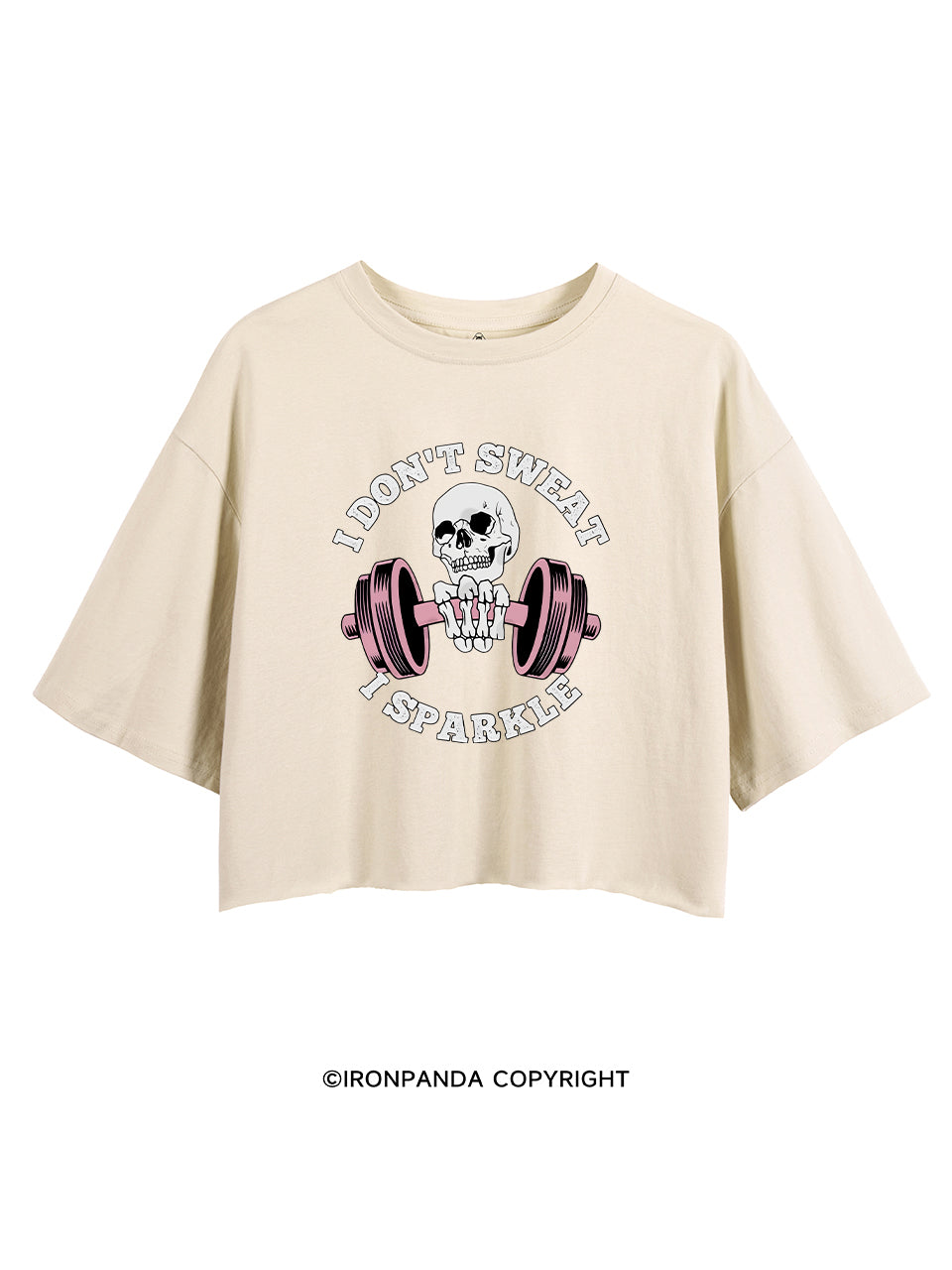 I DON'T SWEAT I SPARKLE CROP TOPS